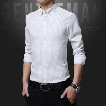 

2019 Autumn New Casual Men's Shirt Fashion Men's Dress Shirt Long-sleeved Plaid Shirts Summer Slim Fit Hip Hop Clothes