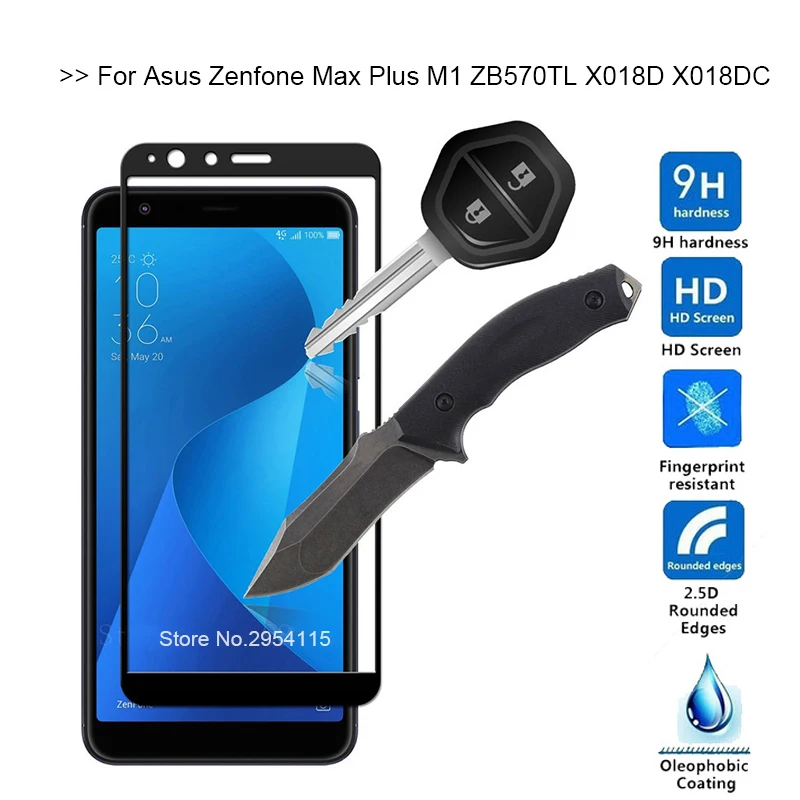 Закаленное стекло для Asus Zenfone Max Plus M1, Защитная пленка для экрана Asus Zenfone Max Plus M1 ZB570TL X018D X018DC