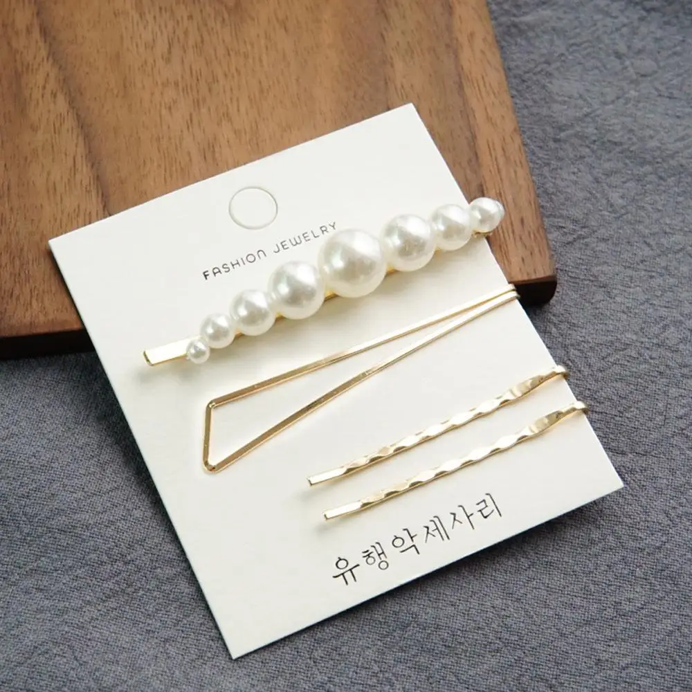 3Pcs/Set Pearl Metal Hair Clip Hairband Comb Bobby Pin Barrette Hairpin Headdress Accessories Beauty Styling Tools New Arrival