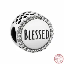 Новое прибытие Blessed Шарм бусины для женщин Изготовление ювелирных изделий из драгоценных камней DIY Fit PANDORA Подвески Серебро 925 FL654