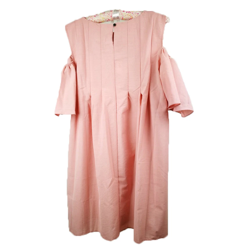 

WAEOLSA Woman Off Shoulder Dress Summer Girls Casual Oversized Dresses Women Pink Loose Fitting Robe Femme One Piece Big Size