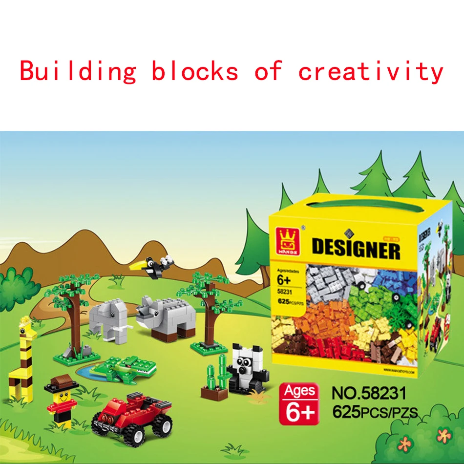 625 unids/набор полых блоков совместимых с Lego кубики DIY развивающие игрушки для