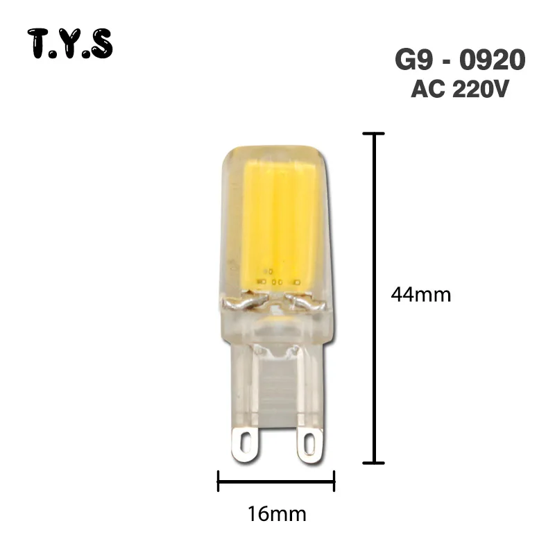 6 шт G4 G9 светодиодный светильник переменного тока 220 V COB E14 лампа 9 Вт