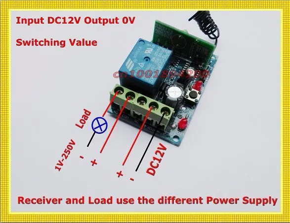 1000M12V 1CH беспроводной пульт дистанционного управления приемная плата и передатчик пульт дистанционного управления код обучения 315/433 МГц