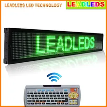 LEADLEDS Car Display LED Green Programmable 40″ X 6.3″ Scrolling LED Sign High Bright LED Advertising Screen Display Outdoor