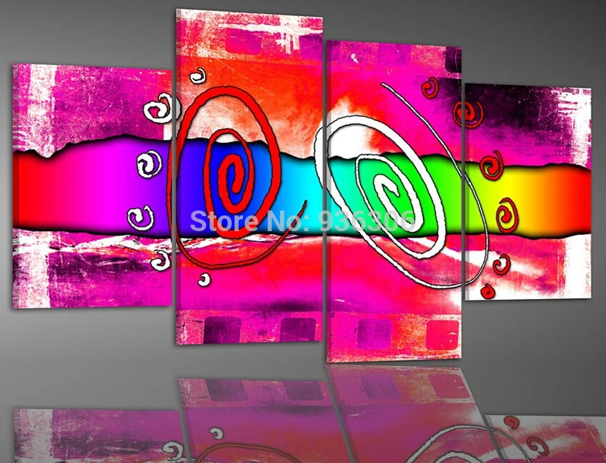 

Hand-painted Wall Art Abstract Oil Painting On Canvas Colourful Paintings For Living Room Decor Group Of Pictures Home Decor