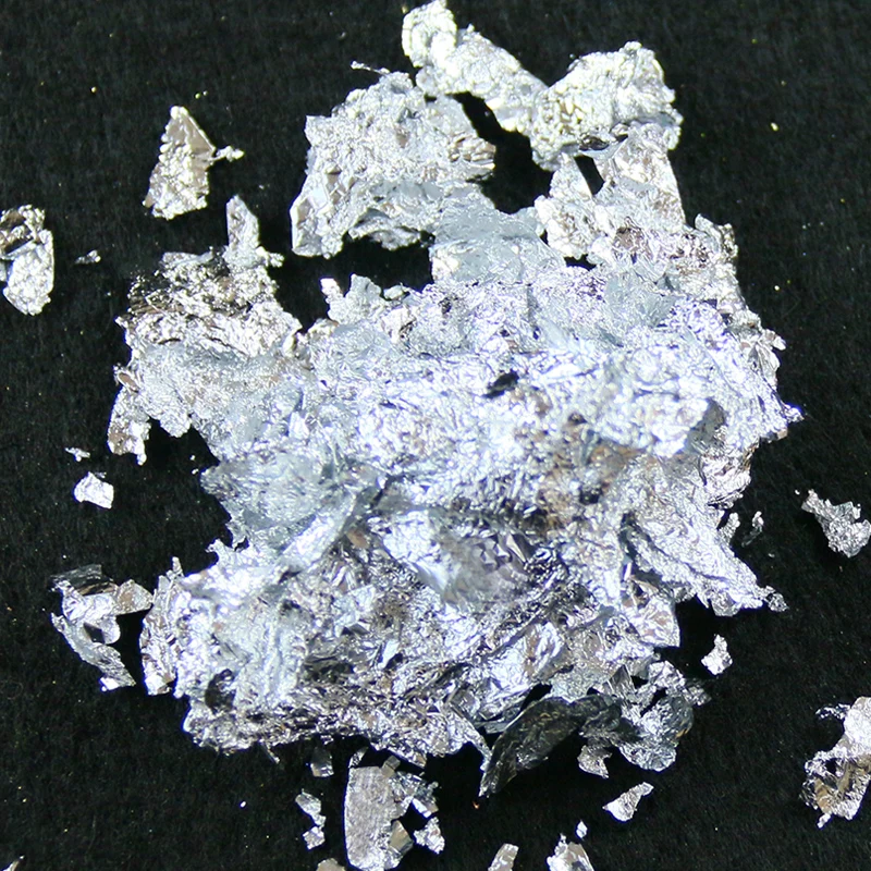 20 граммов алюминиевая флейка фрагмент имитация серебряного листа листы фольги для всех видов украшений и ремесел и т. д