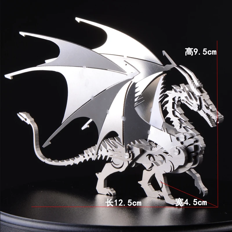 Высокое качество лося/дракон животных из нержавеющей стали 3D металлические наборы головоломка сборка модель креативное украшение на день рождения Коллекция игрушек
