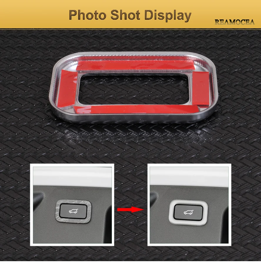 Rear Tailgate Door Button Decor Frame Cover Trim For Land Rover Discovery Sport 2015 2016 2017 2014