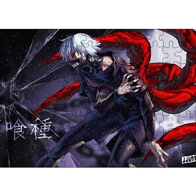 120 шт./упак. анимэ Tokyo Ghoul, пазлы Игрушки для детей Бумага Jigsaw образовательных головоломки игрушки для детей juguetes - Цвет: Розовый