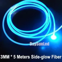 5 метров, диаметр 3,0 мм, боковой светящийся волоконный кабель, универсальное украшение, Автомобильный свет, одножильный сердечник, PMMA волоконно-оптический кабель