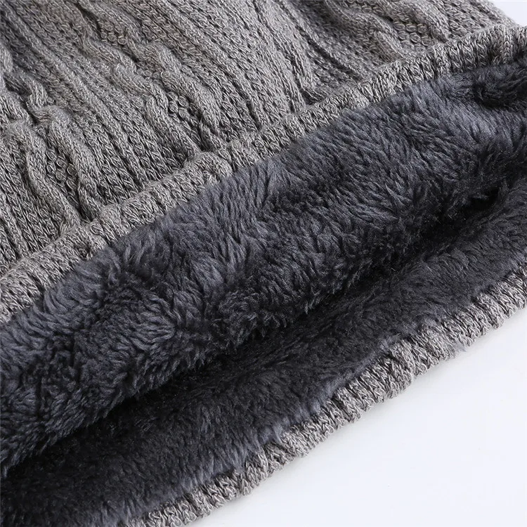 2018 Winter New Knitted Lining Plus Cotton Women's Hats Men Hat a Cap Beanie Hats Soild Color Skullies & Beanies ACI168 (12)