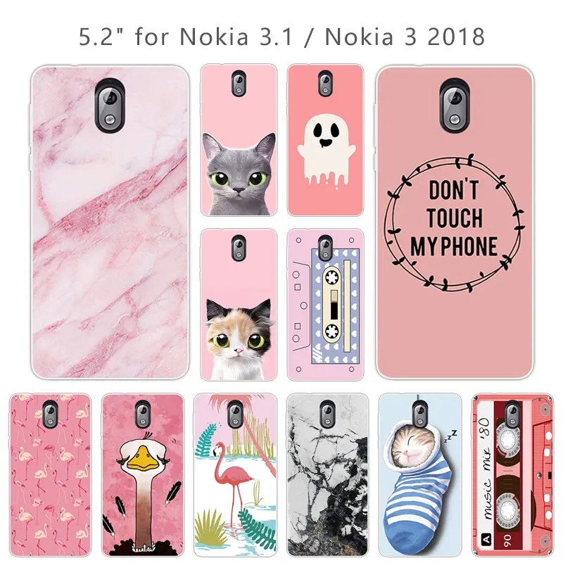 Прозрачный мягкий чехол из ТПУ для Nokia 3 1/3 2018 чехлы телефонов задняя Сумка