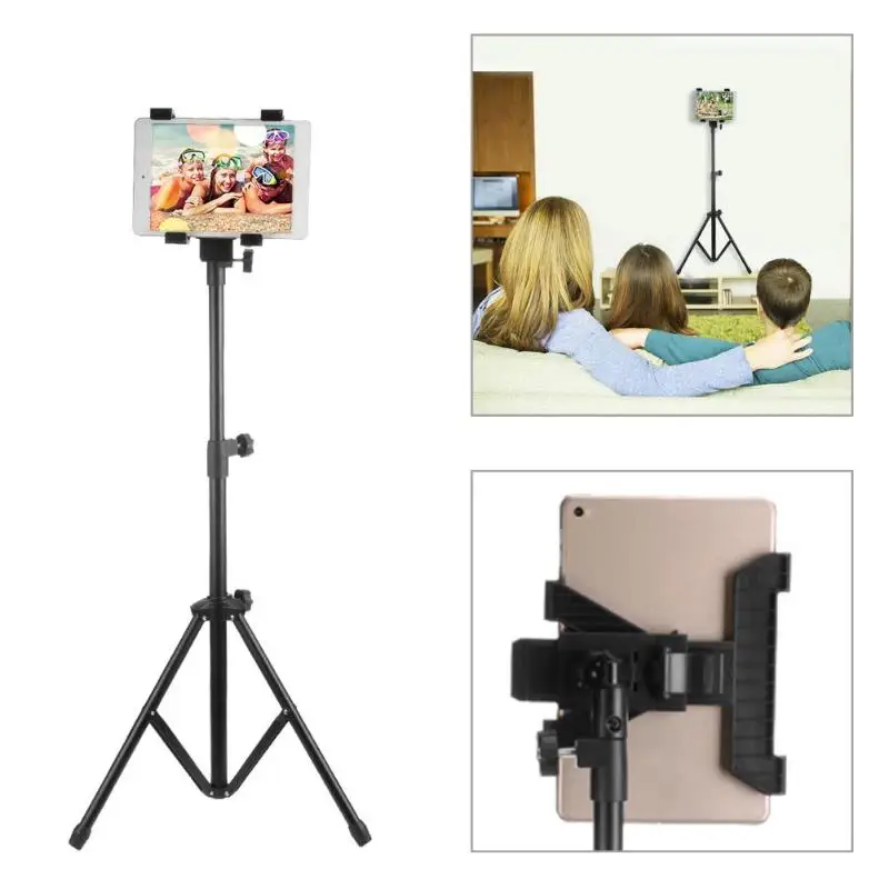 Adjustable Tripod Floor Stand Flexible Tablet Holder Bracket Music Rack