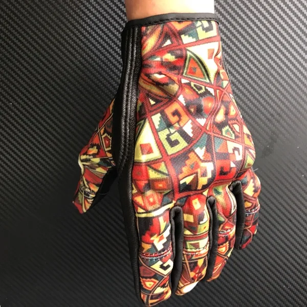 leather mesh protector glove touch screen MOTOMASTR  Graffiti   b