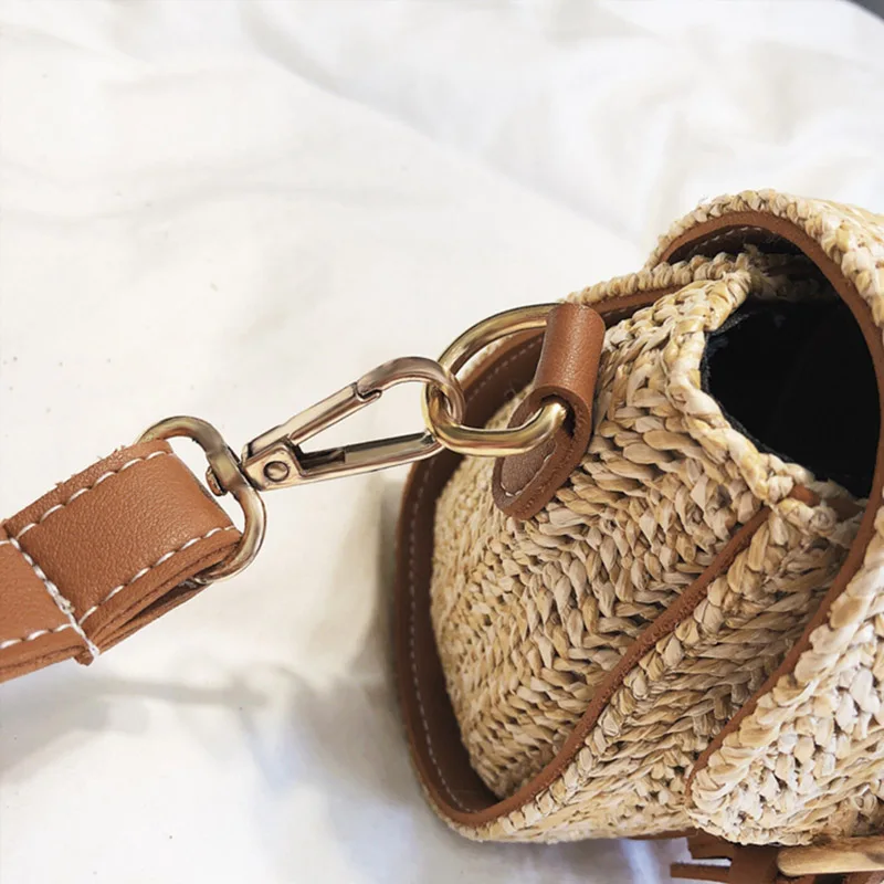 Women Summer Fashion Handbag INS Popular Female Casual Straw Bag Holiday Lady Shoulder Bag Travel Knitted Tote Bolsa SS7219 (14)