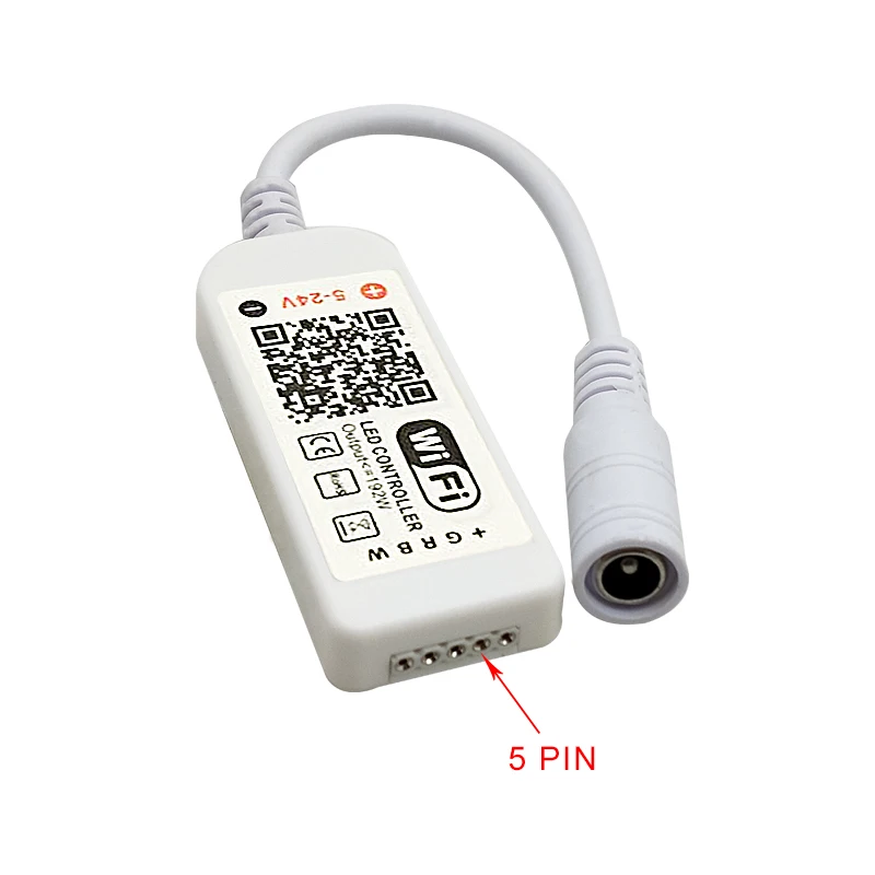 DC 5 24V Мини WIFI RGB/RGBW Светодиодная лента контроллер музыки от Amazon Alexa Google домашний