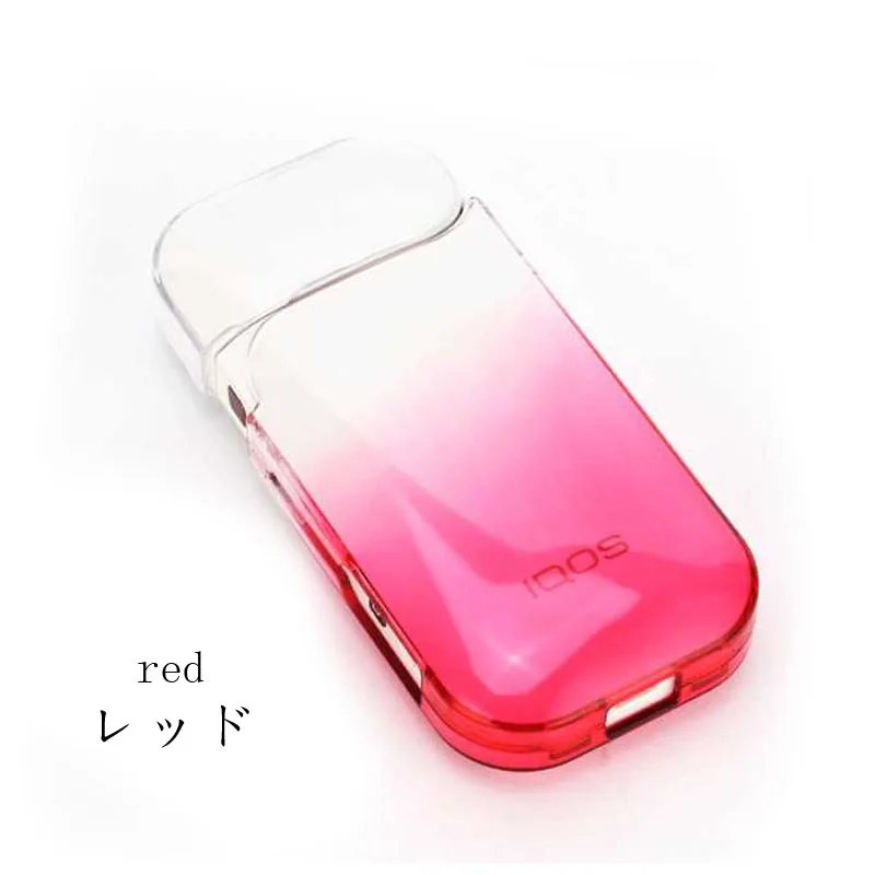 Идеальный цвет прозрачный чехол из поликарбоната для использования с IQOS 2,4 plus Заводской магазин против царапин чехол для переноски vape аксессуары - Цвет: red