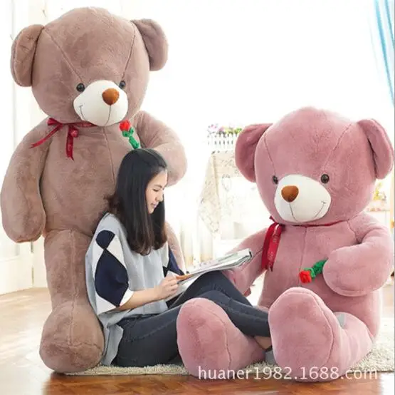 

120cm Giant Teddy Bear with Rose Plush Toys stuffed Plush toys large size teddy bear Birthday Gifts
