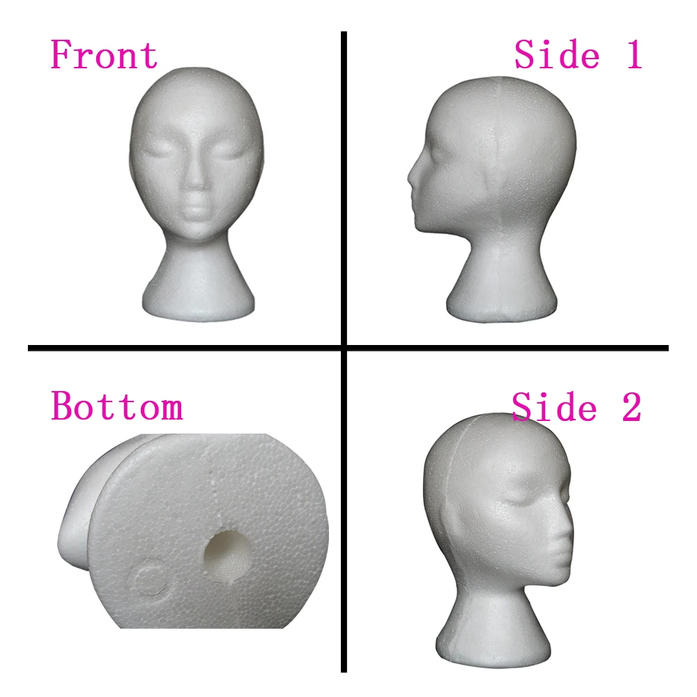 1pcs Styrofoam Model Heads Hat Wig DIsplay Foam Mannequin Head 1pcs Styrofoam Model Heads Hat Wig DIsplay Foam Mannequin Head