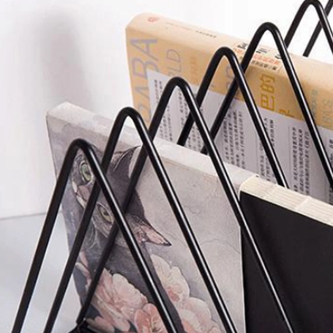 الشمال نمط معدن الحديد تخزين الكتب رف بسيط منظمة صحيفة أصحاب التخزين سطح المكتب مجلة الرف مكتب ديكور