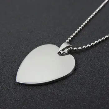 

Stainless Steel Blank Love Herat Dogtags Necklace Pendant, Fashion Jewelry DIY Logo Jewelry For Man & Women