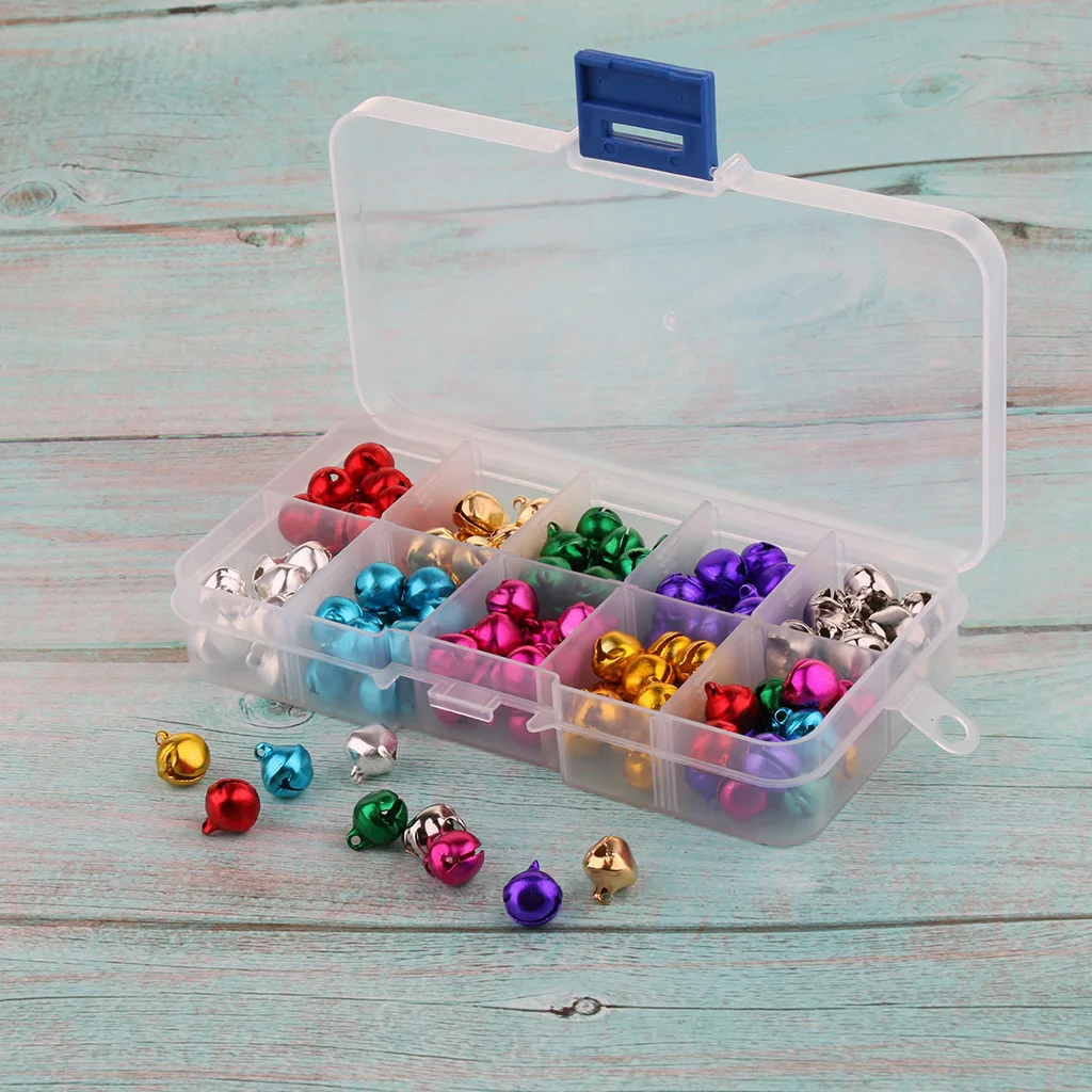 Jingle Bells, 150 Pieces 10MM Crafts Little Bells for DIY Stuffed Animals Supplies, Plush Toys Making Accessories, Wreath Decor 