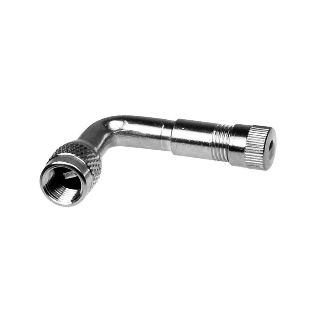 

90 Degree Angled Car Motorcycle Scooter Bike Universal Schrader Valve Stem Extension Adapter (Silver)