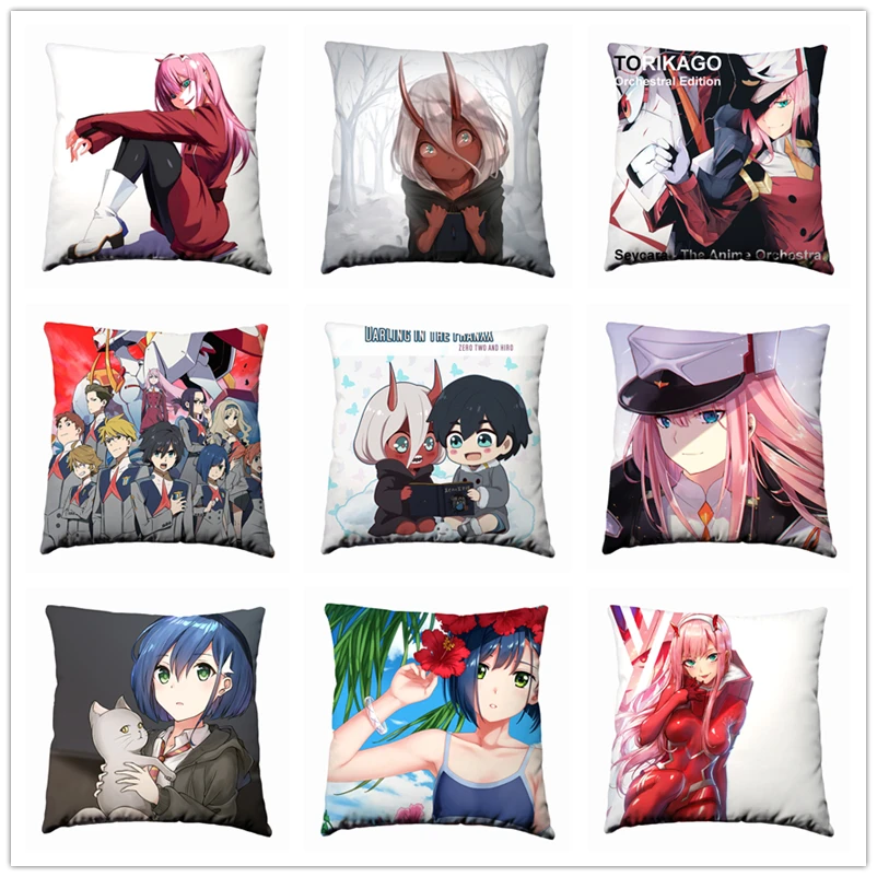 

Anime Assassination Darling In The Franxx 40x40cm Pillow Decorative Customized Cushion Case Cover Seat Bedding Pillowcase
