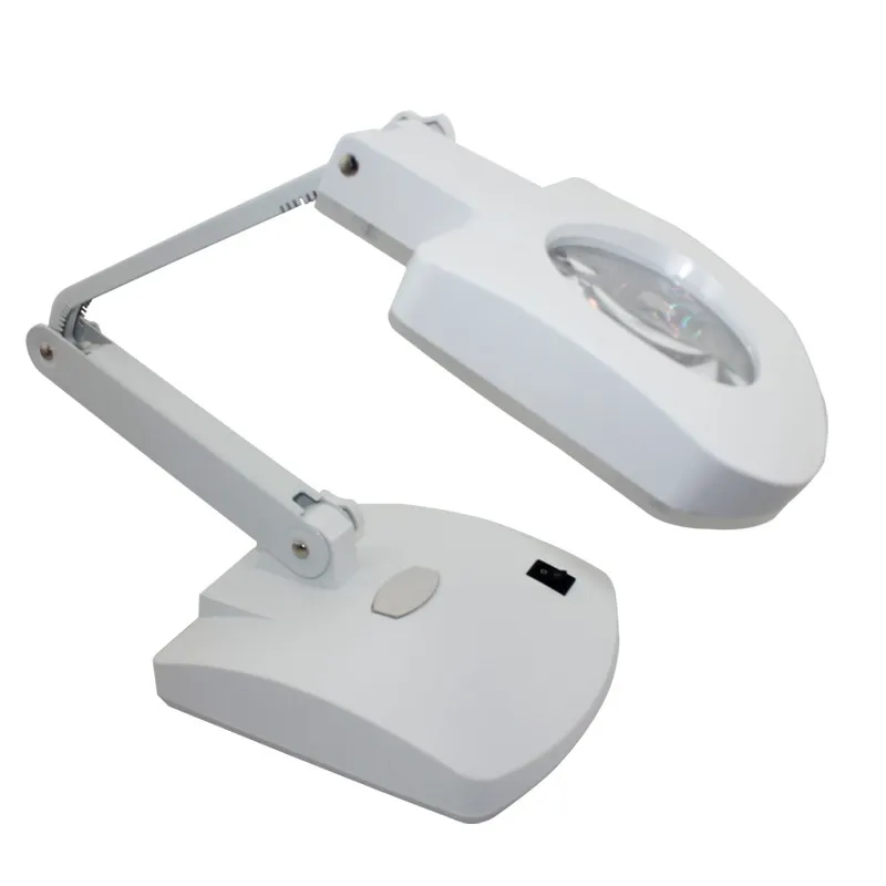 

3X 8X 56LED Illuminated Plug-In Two Purposes Handheld Desktop Magnifier with Light for Reading Working