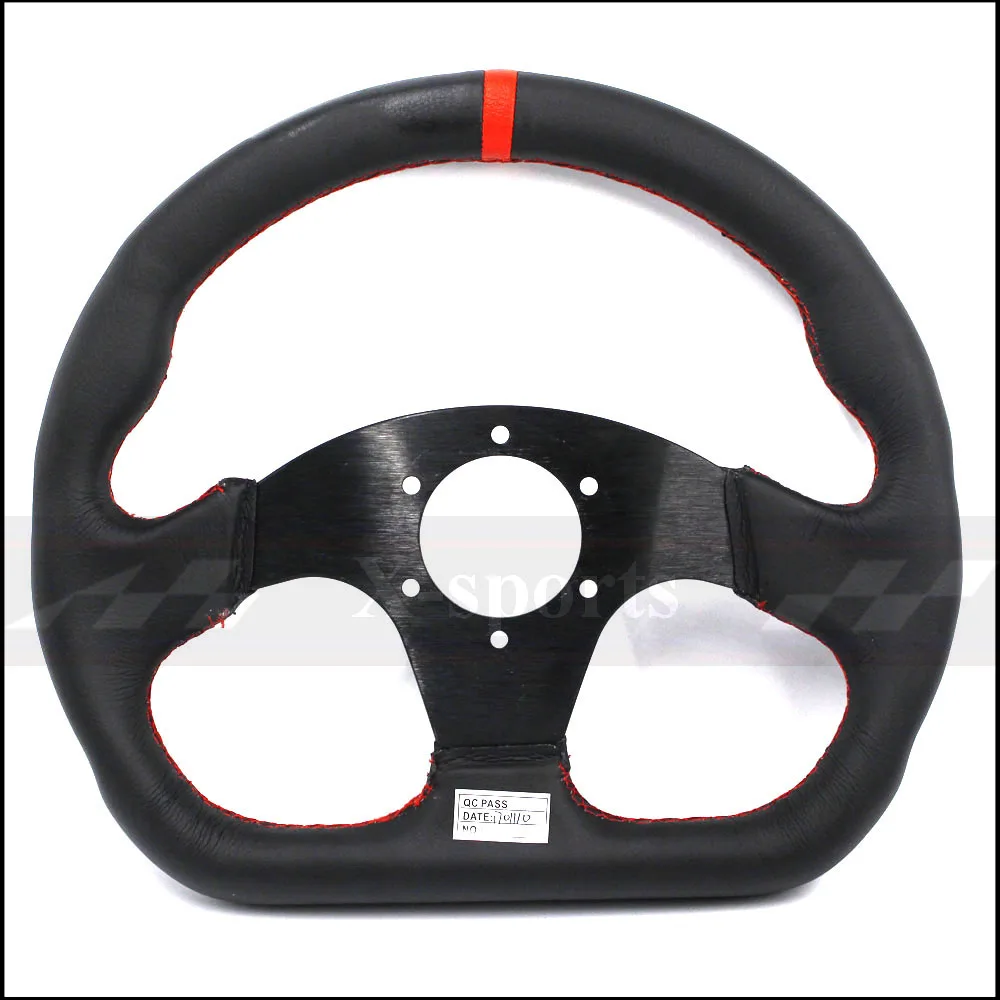 SP car Sport steering wheel racing type High quality universal 13inches 320MM Aluminum bullhide black