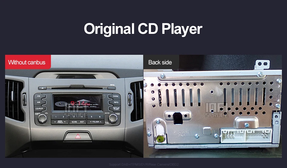 Clearance Android 9.0 car dvd for KIA sportage 2007-2010 2011 2012 2013 2014 2015 with car radio stereo multimedia player 2 din navigation 7