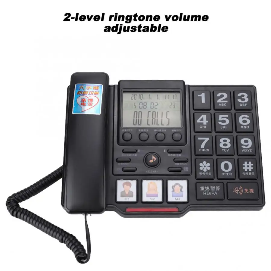 C219 простой стиль стационарный телефон стационарный Настольный телефон для домашнего офиса Настольный телефон FSK/DTMF вызов двойная система