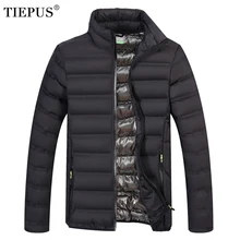 TIEPUS, зимняя мужская куртка,, брендовая, повседневная, мужские куртки и пальто, светильник, хлопковая парка, мужская верхняя одежда, 4XL, куртка, Мужская одежда