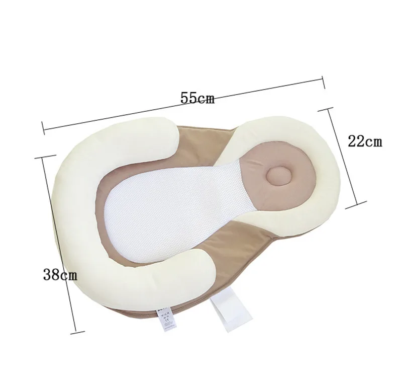 PUDCOCO Горячие младенческой новорожденных формирование подушка для сна предотвратить плоская голова сна кроватки портативный гнездо кровать матрас