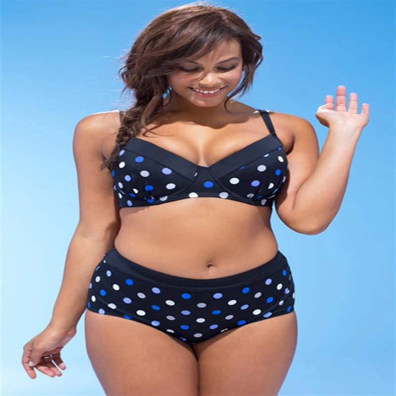 

Bikini 2018 Set Floral Push Up Bikini plus Size High Waisted Swimsuit Women Floral Swimwear Large Sizes Halter Swim Suit 4XL