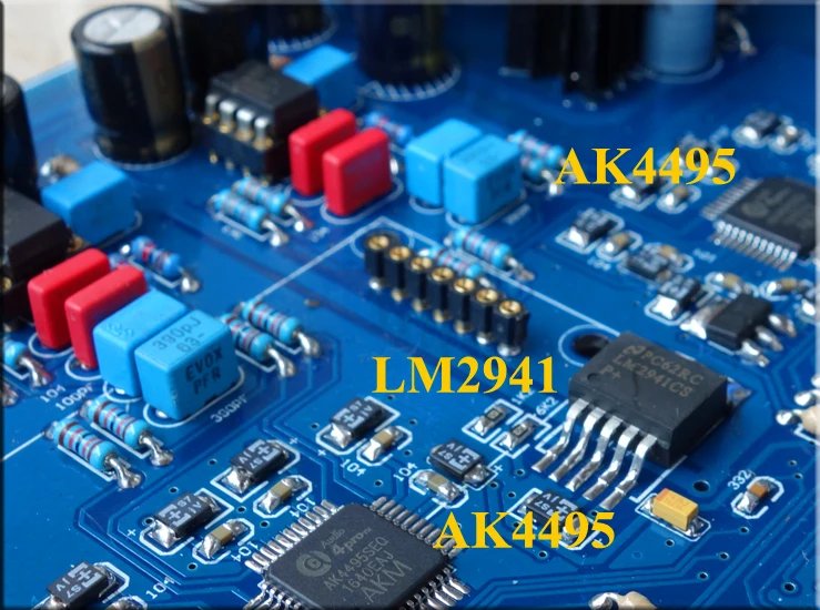 Двойной AK4495+ xmos USB карта+ AK4118+ LT1963 USB декодер плата 185 мм X 133 мм