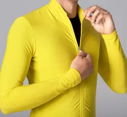 Новинка 2019 года желтые зимние термальность флис для мужчин's трикотаж с длинным рукавом Ropa ciclismo Велосипедный спорт одежда велосипед