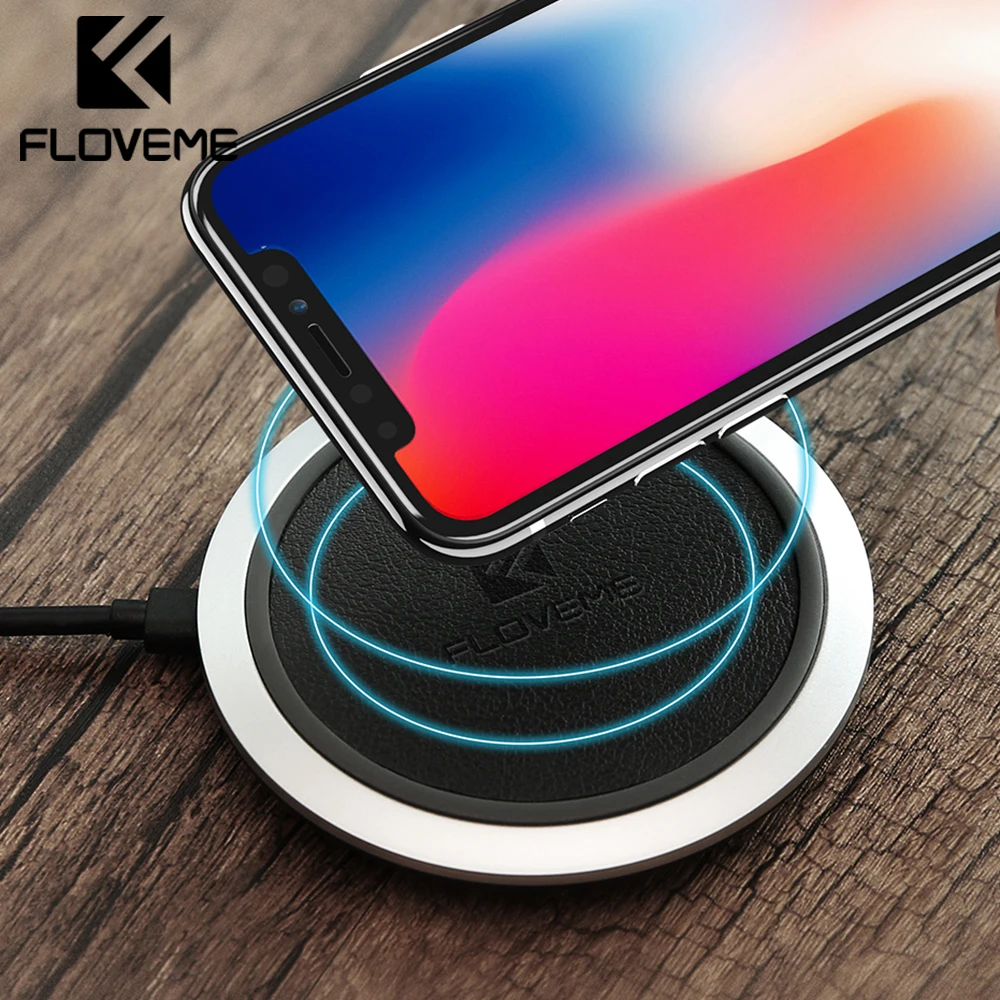 

FLOVEME Qi Fast Wireless Charger For iPhone XR XS Max X 10W USB Power Wireless Charging Charger For iPhone 8 Plus Samsung Note 9