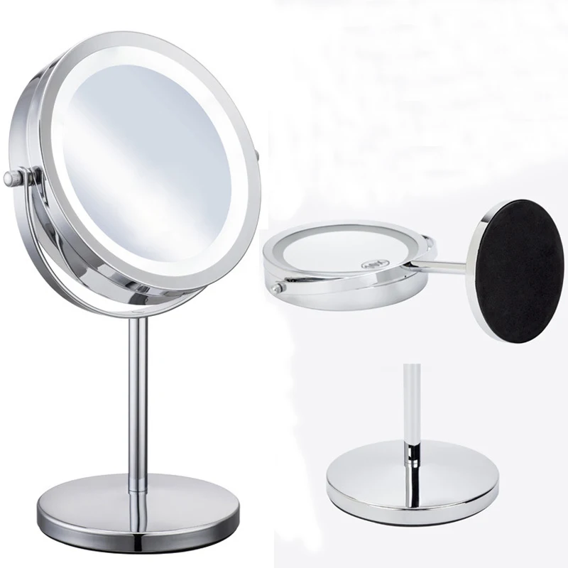 7 Inch 10X or 5X Magnifying Mirror Brightness Adjustable Make Up Makeup