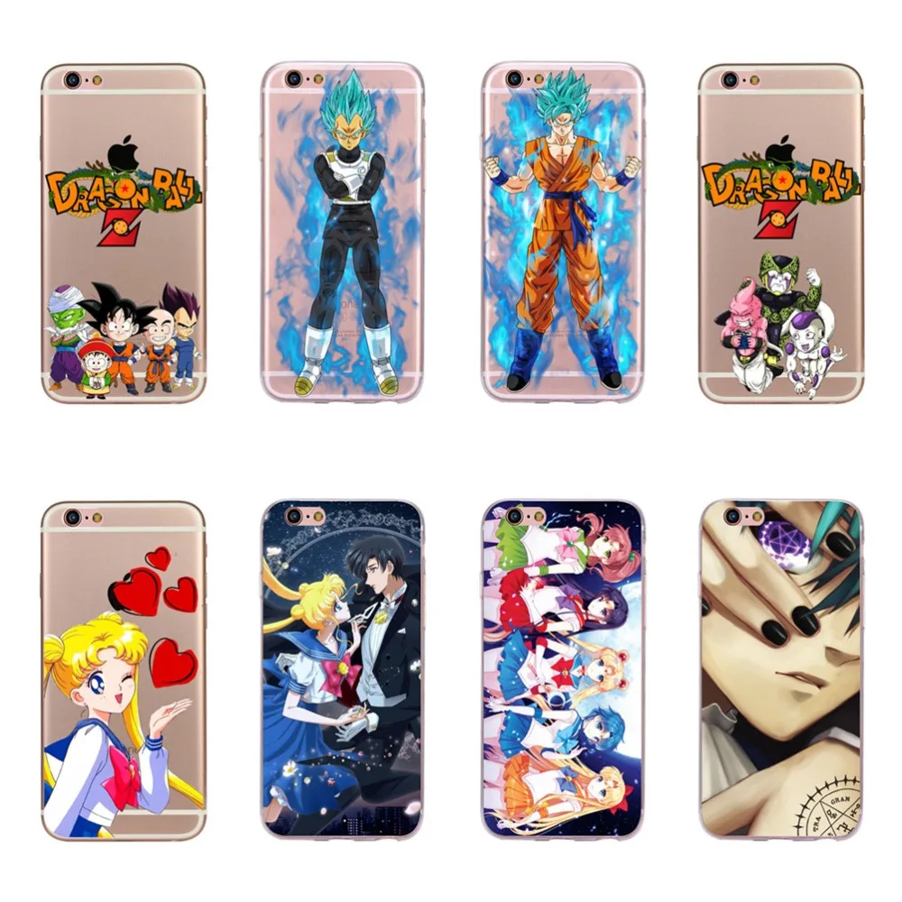 

For iPhone 7 8 Phone Case Cute Young Boy Girl Dragon Ball Cool Cartoon Soft Silicone Case Cover Skin For iphone 8 7 Fundas Capa