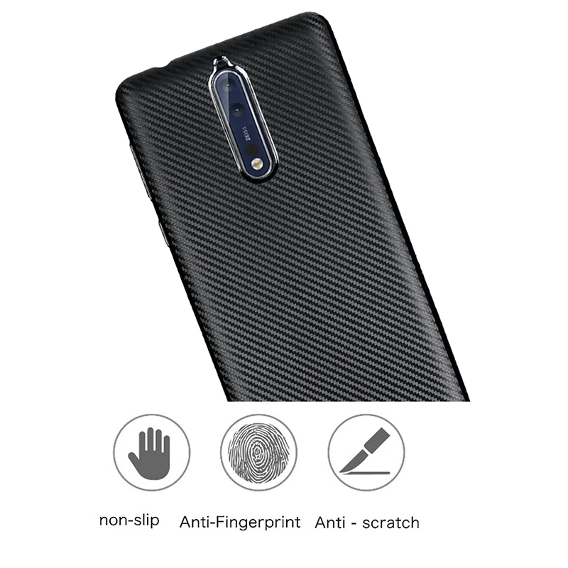 carbon fiber silicone case nokia 8 (11)