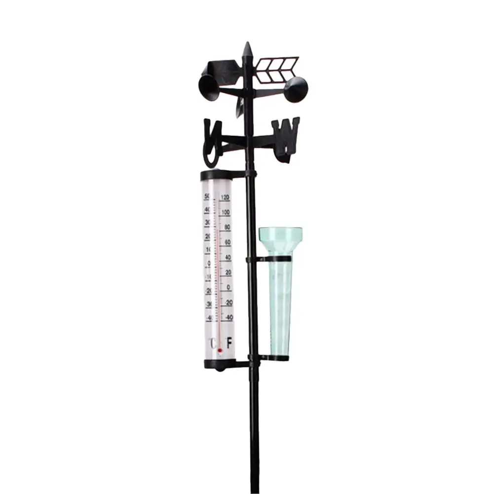Rain Gauge + Thermometers + Wind Indicator Garden Outdoor Weather