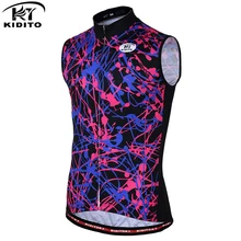 KIDITOKT Pro без рукавов Велоспорт Джерси летняя дышащая одежда MTB для велосипедистов одежда для велоспорта Мужская одежда для велогонок