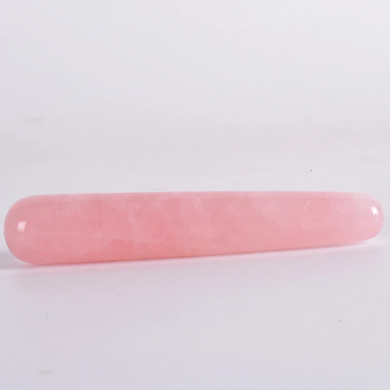 Розовый кварц, массажная палочка, натуральный кристалл, минеральная акупунктурная ручка Gua Sha, инструмент, камень, йони-палочка, инструмент для красоты глаз