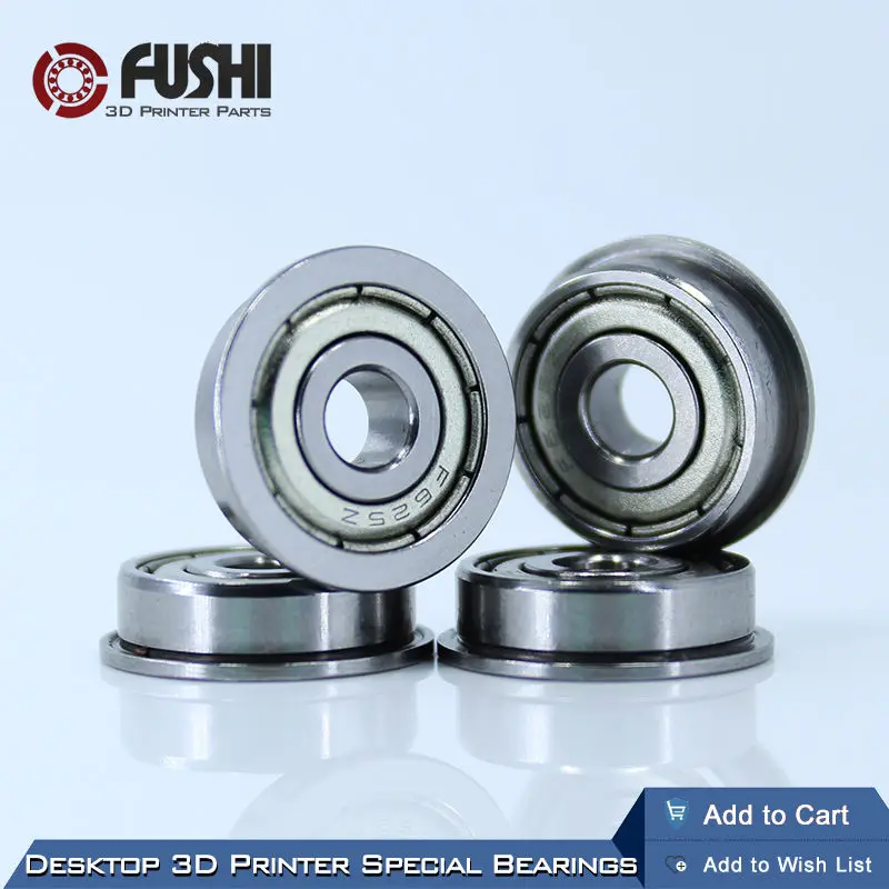 Desktop 3D Printer Flange Bushing Ball Bearing F624ZZ 10PCS for Kossel/ Prusa i3