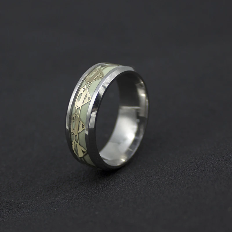 EKUSTYEE кольца супермена для мужчин женщин влюбленных модные ювелирные изделия светящееся кольцо светится в темноте модные ювелирные изделия