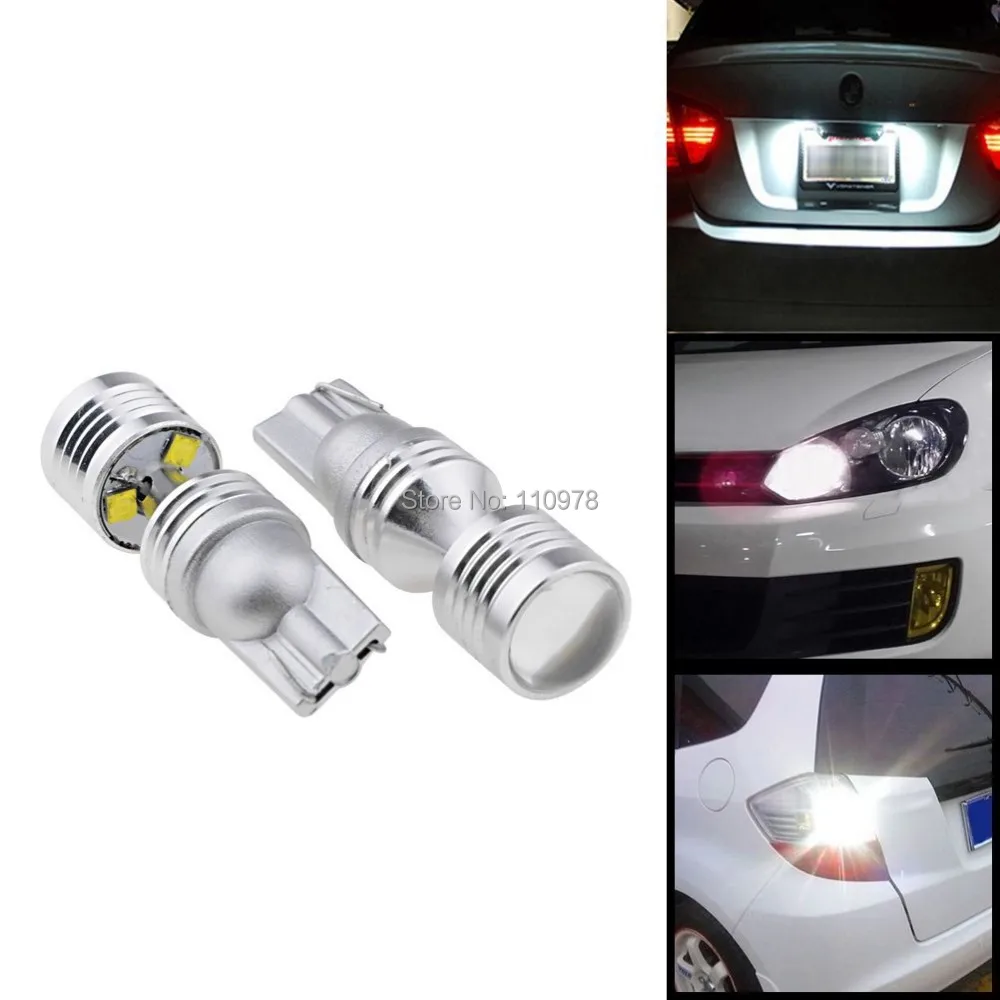 

Free Shipping 2x High Power No Error Canbus 30W Optical Projector White T10/T15 CREE Chips LED Backup Reverse Light Bulbs