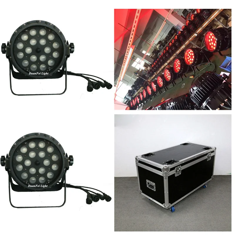 (Roadcase) 20 Лот лампа для вечеринок портативный диско свет rgbw зум led wash par 18x15w