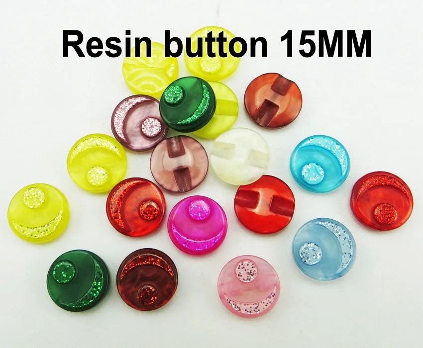 50PCS Bling moon button sun design colors Advanced RESIN coat buttons